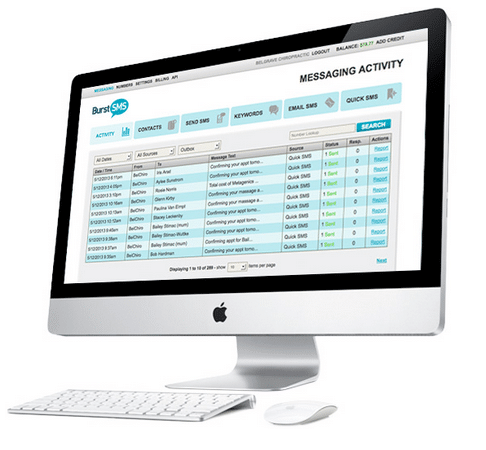 Burst sms computer messaging